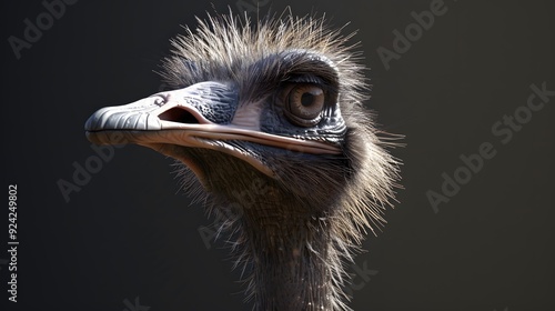 Ostrich realistic photo