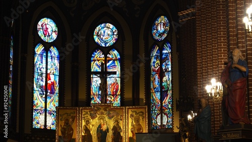 The interiors of a cathoric church in Szczecin Poland (Roman Catholic Parish of St. John the Baptist)