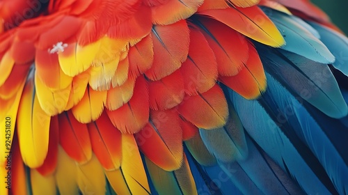 Wallpaper Mural Vibrant Parrot Feathers Texture Torontodigital.ca