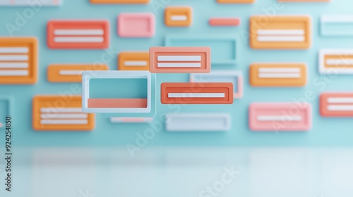 Colorful chat bubbles floating against a vibrant background, symbolizing communication and digital interaction.