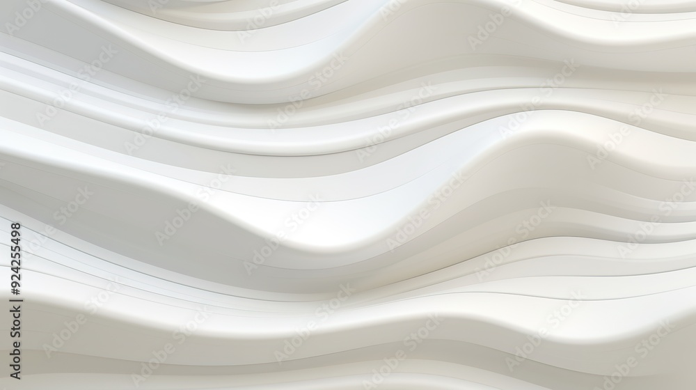 Abstract white 3D wavy pattern. Abstract white 3D wavy pattern.