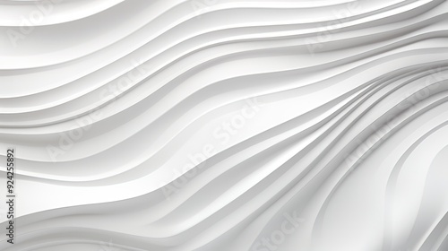 Abstract white background with curved lines.