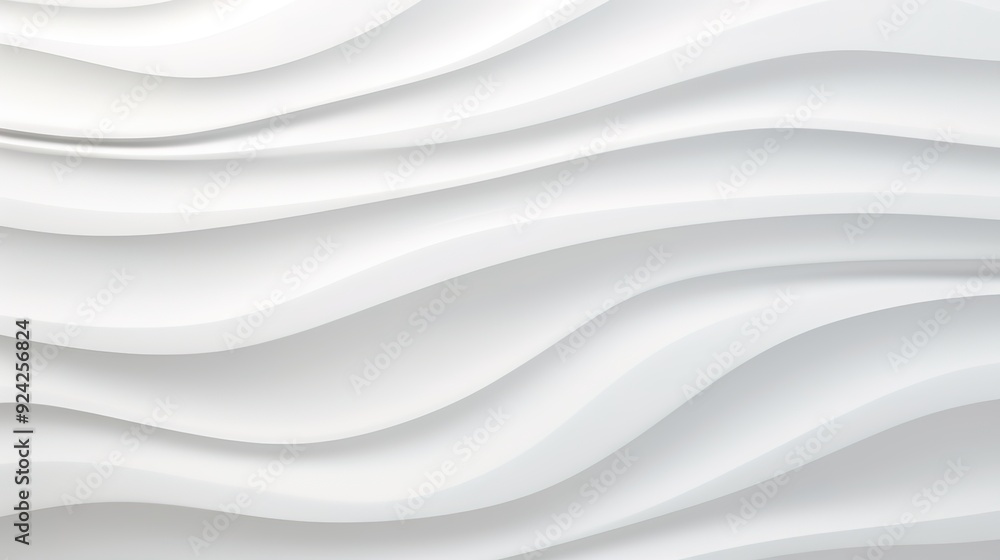Fototapeta premium Abstract white background with curved lines.