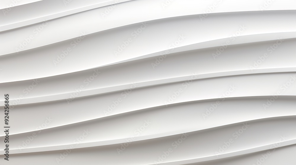 Obraz premium Abstract white background with curved lines.