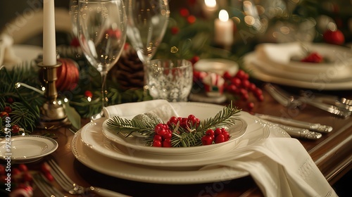 christmas table setting