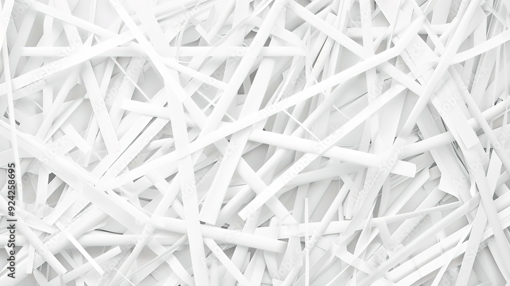 Abstract white background with random strips of paper. Abstract white background with random strips of paper.
