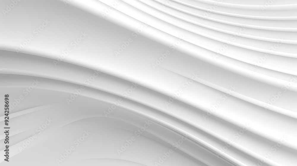Abstract white background with smooth curved lines. Abstract white background with smooth curved lines.