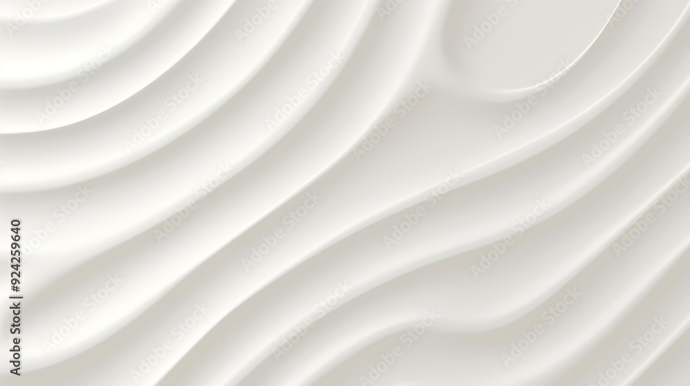 Obraz premium Abstract white background with soft, flowing curves.