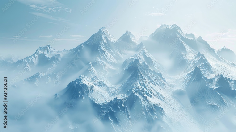 Obraz premium peak or top of snow mountain landscape 