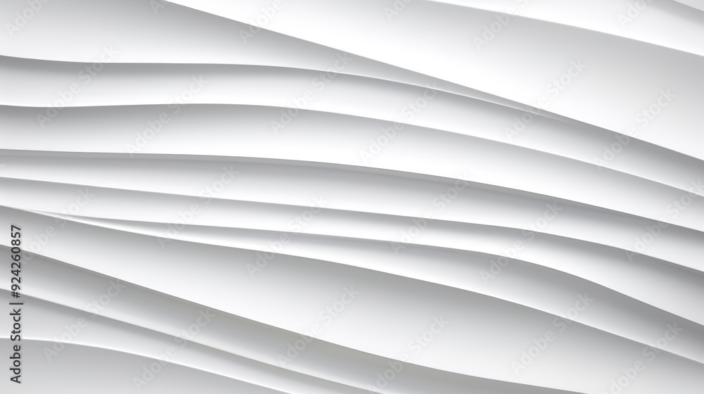 Fototapeta premium Abstract white background with wavy lines.