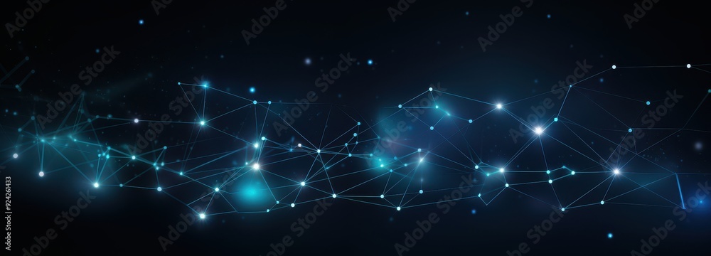 Abstract digital network with glowing nodes and lines Abstract digital network with glowing nodes and lines
