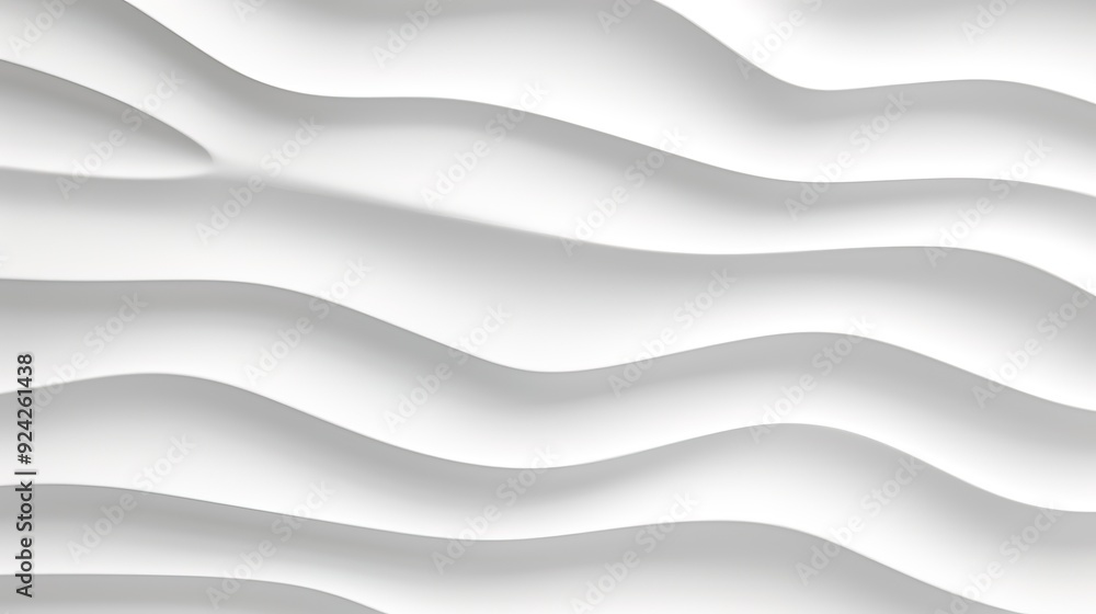 Obraz premium Abstract white background with wavy texture.