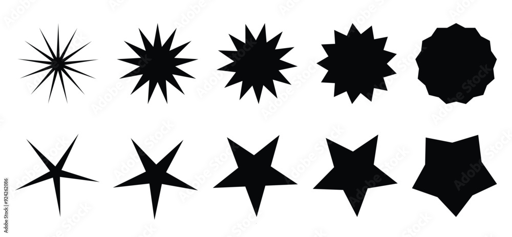 Star burst trendy retro star shape starburst Star burst trendy retro star shape starburst