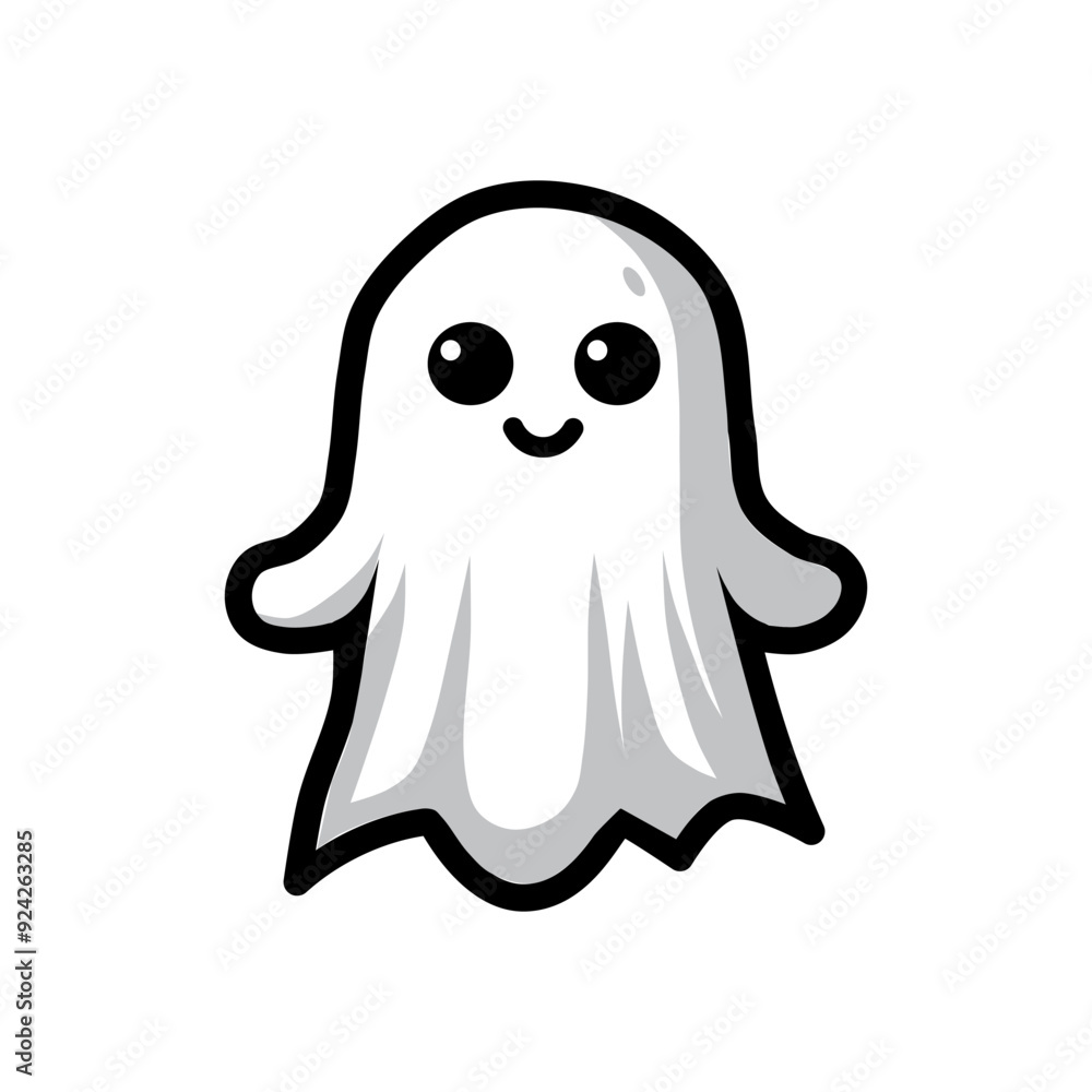 halloween ghost illustration vector with cartoon style isolated on white background halloween ghost illustration vector with cartoon style isolated on white background