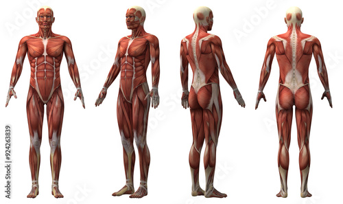 Obraz na płótnie Male Anatomical Mannequin Isolated on Transparent Background w salonie