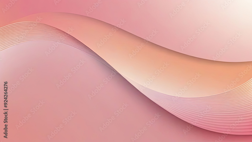Wave gradient blush pink to pale peach abstract background art, wallpaper Wave gradient blush pink to pale peach abstract background art, wallpaper