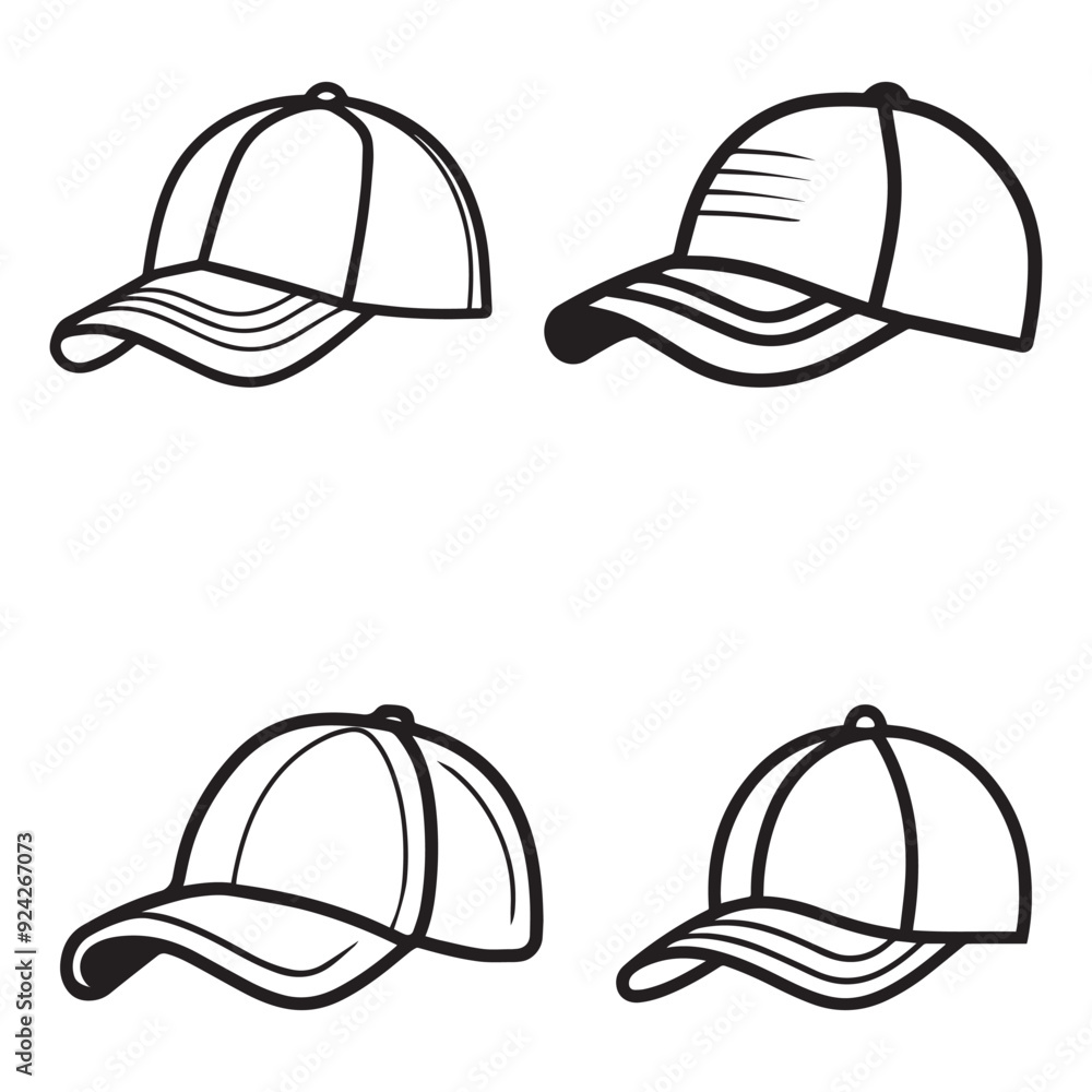 Cap head black icon men fashion style face outline design. Cap head black icon men fashion style face outline design.