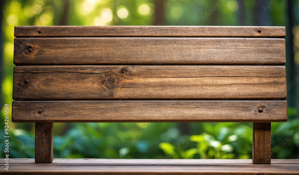 wooden sign on a bench wooden sign on a bench