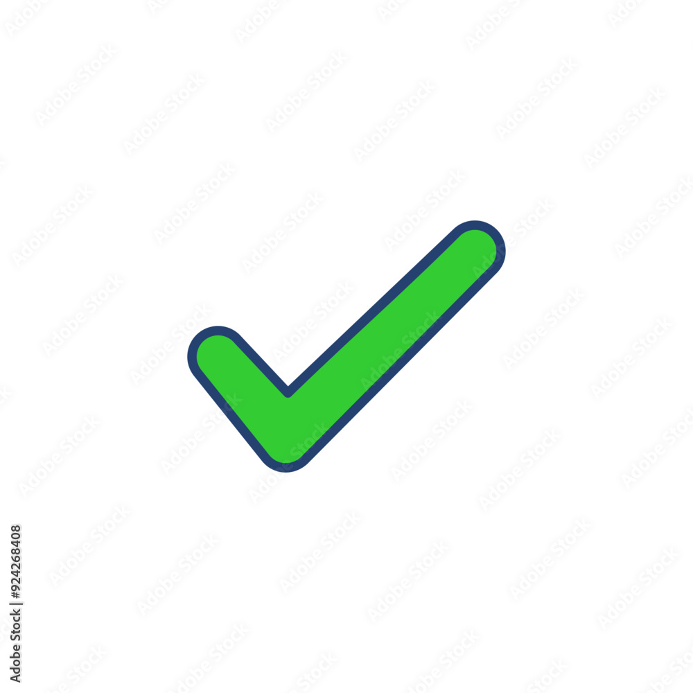 Check mark icon vector. Check mark icon. Tick mark symbol vector Check mark icon vector. Check mark icon. Tick mark symbol vector