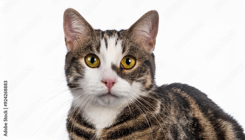 Fototapeta premium 猫のポートレート（cat portrait on white background） 
