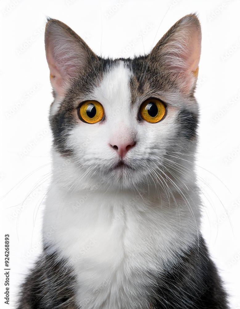 猫のポートレート(cat portrait on white background)
猫のポートレート(cat portrait on white background)