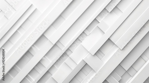 Abstract white geometric pattern background.