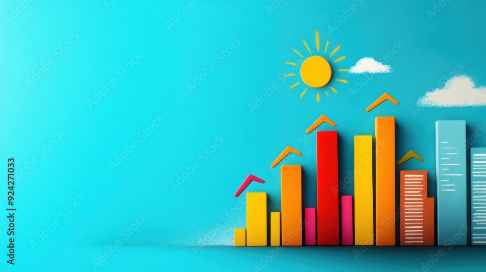 Diversified Investment Portfolio Financial Graph Illustration with Copy Space for Text Diversified Investment Portfolio Financial Graph Illustration with Copy Space for Text