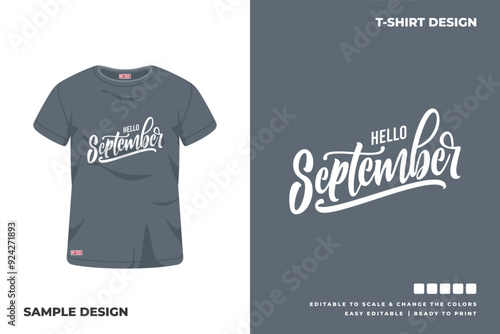 hello september t shirt design