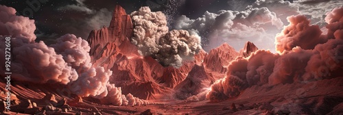 Detonator Causing Red Rock Explosions and Clouds