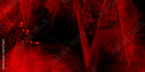 Abstract background with Scary Red and black horror background. Textured Smoke. Old vintage retro red background texture. Abstract Watercolor red grunge background painting. vector illustration.
