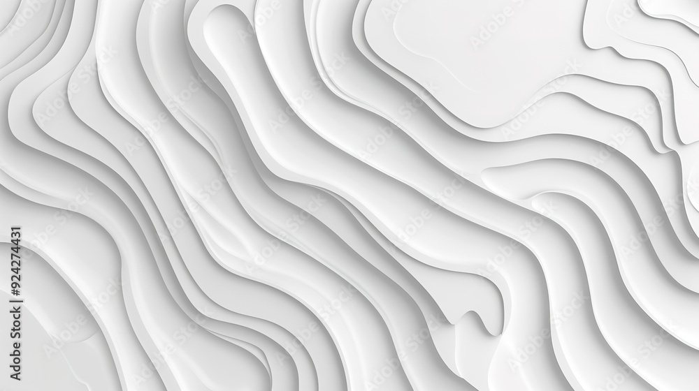 Abstract white wavy 3D background. Abstract white wavy 3D background.