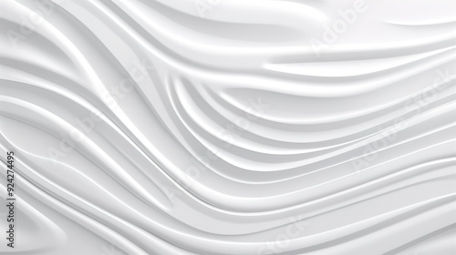 Abstract white wavy background.