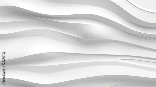 Abstract white wavy background.