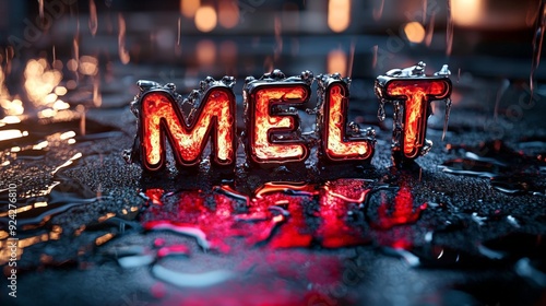 Generate a liquid 3D text effect for 
