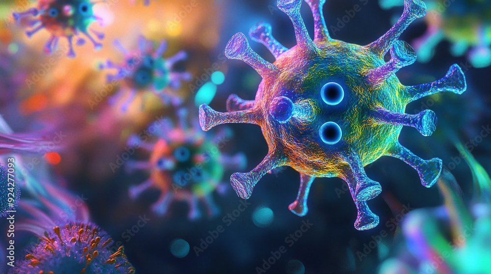 This is a photo taken under a microscope of a virus that threatens human health, and is an image needed for medical care, medicine, and research. Generative AI This is a photo taken under a microscope of a virus that threatens human health, and is an image needed for medical care, medicine, and research. Generative AI