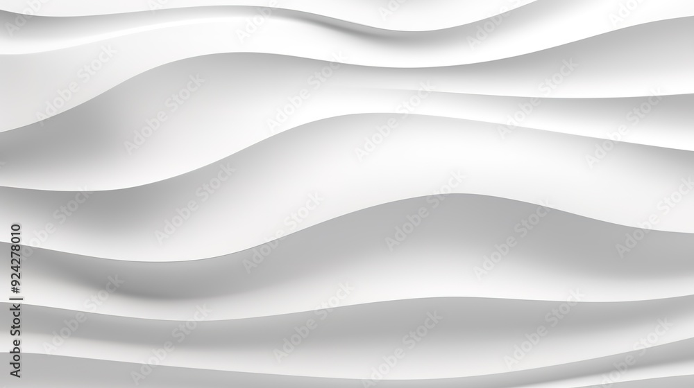 Obraz premium Abstract white wavy background for presentation.