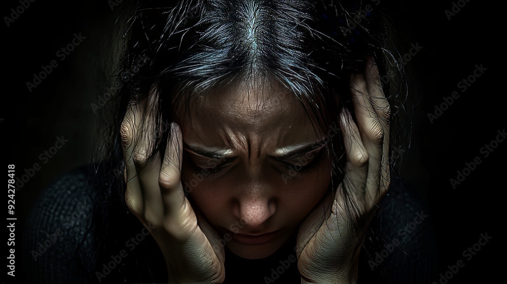 Overwhelmed with Emotions. Stress and Anxiety concept Overwhelmed with Emotions. Stress and Anxiety concept