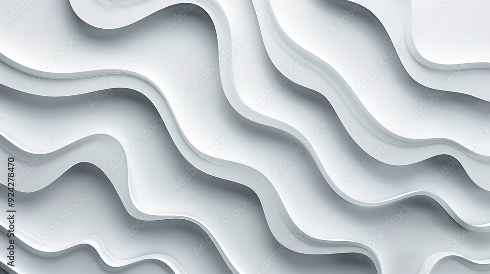 Abstract white wavy background with 3d effect. Abstract white wavy background with 3d effect.