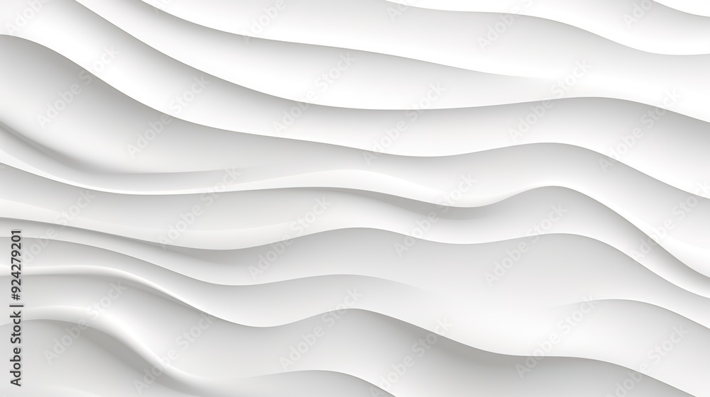 Abstract white wavy background with 3D effect. Abstract white wavy background with 3D effect.