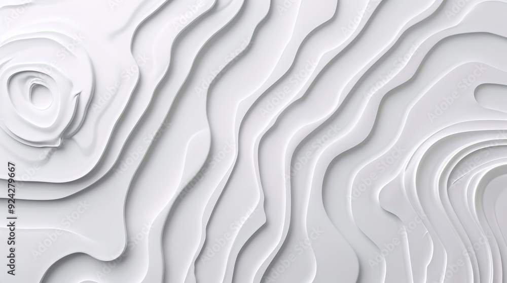Abstract white wavy background with 3D effect. Abstract white wavy background with 3D effect.