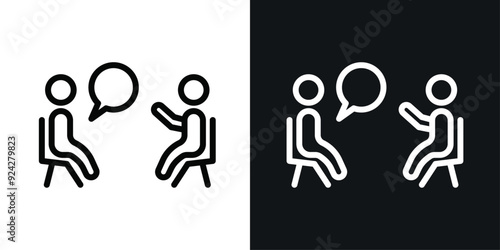 Counsel vector icon set in black and white color.