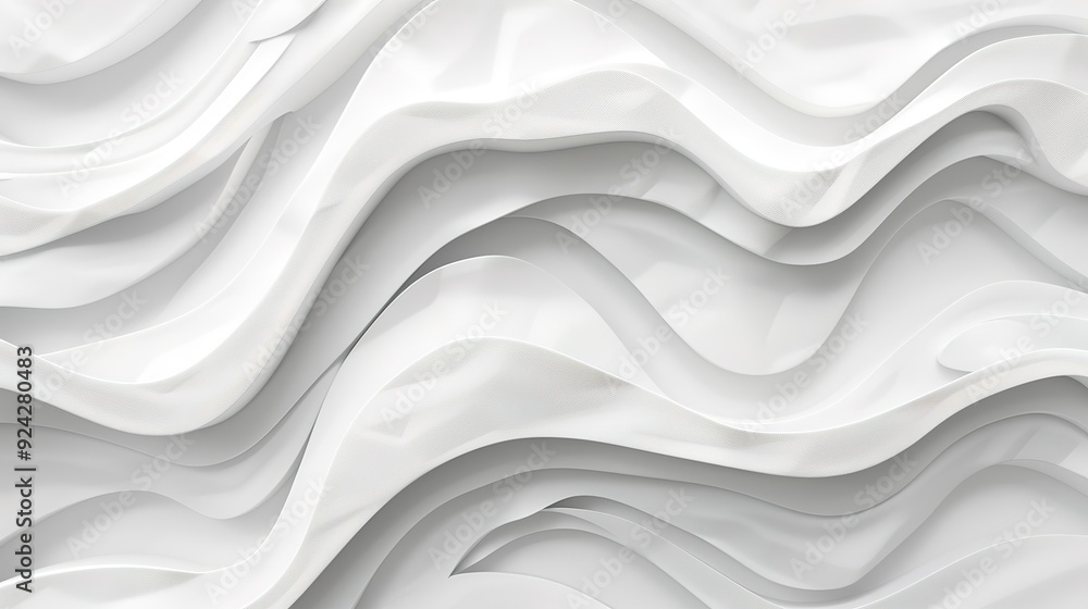 Abstract white wavy background with 3D effect. Abstract white wavy background with 3D effect.