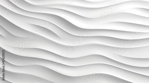 Abstract white wavy background with 3d effect.