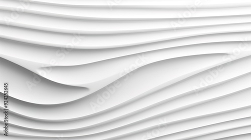 Abstract white wavy background with light and shadow.