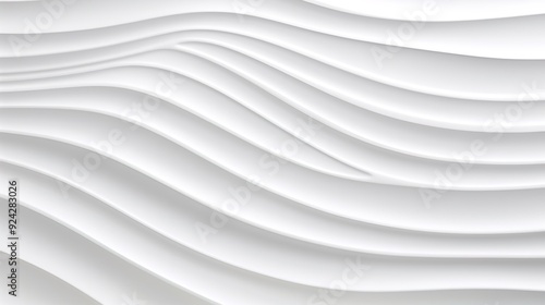 Abstract white wavy background with smooth curves.