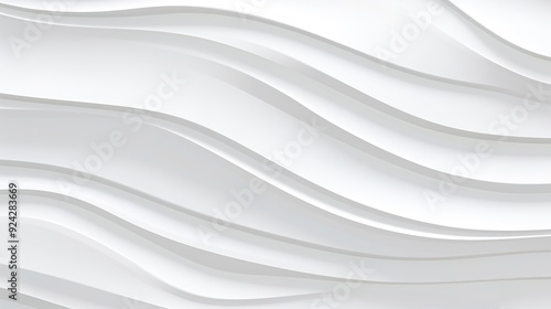 Abstract white wavy background with smooth curves.