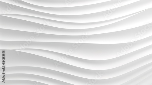 Abstract white wavy background with smooth curves.