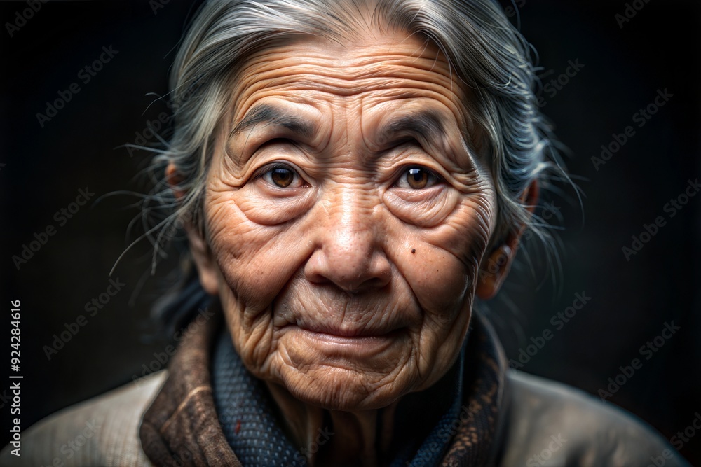 Portrait of a Japanese elderly woman Portrait of a Japanese elderly woman