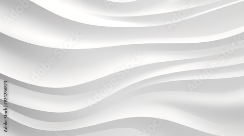 Abstract white wavy background with soft light.