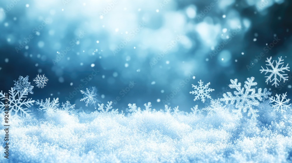 Winter background with snowflakes. Christmas and New Year concept Winter background with snowflakes. Christmas and New Year concept